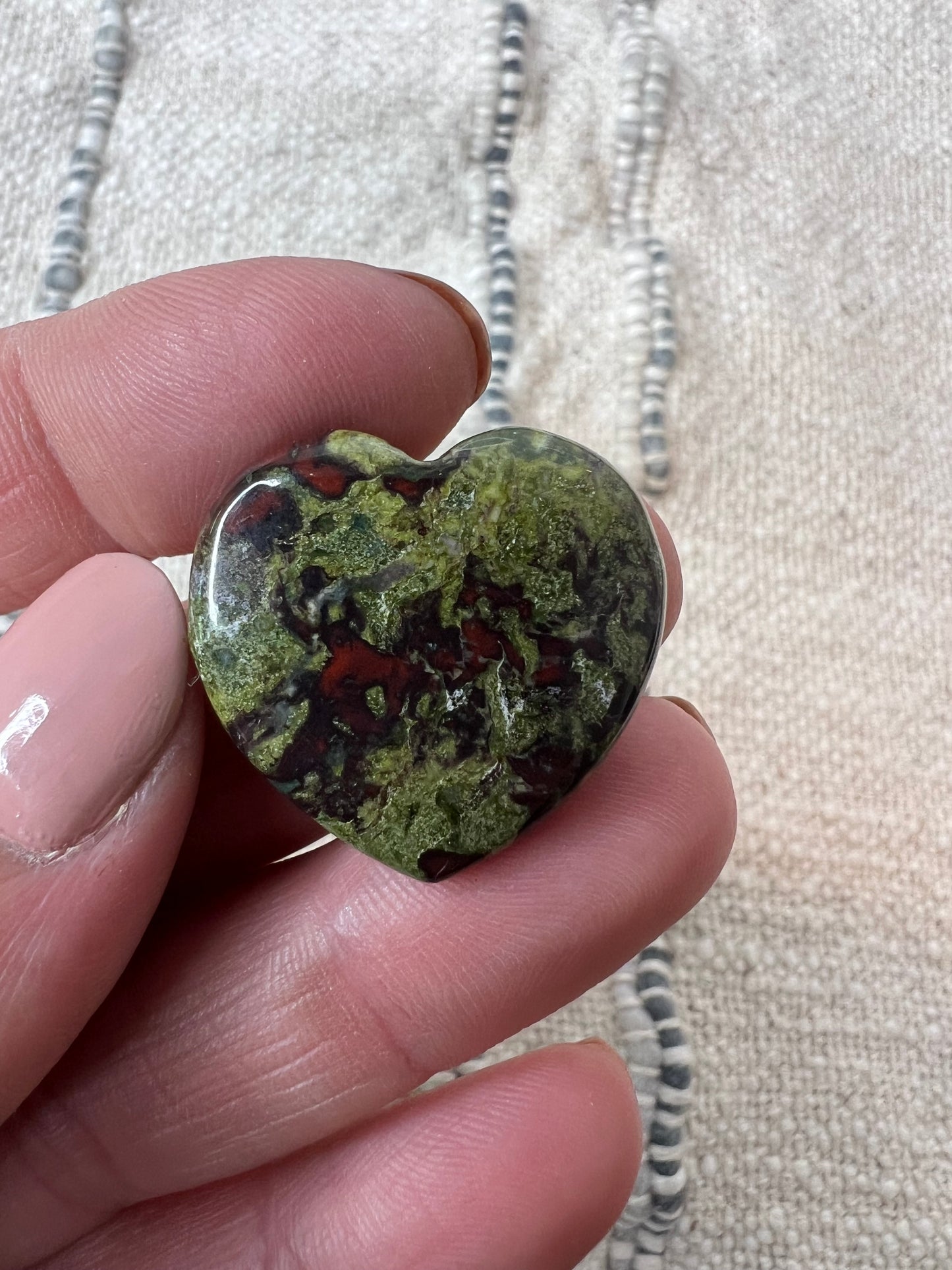 Dragons Blood Jasper Heart - Small