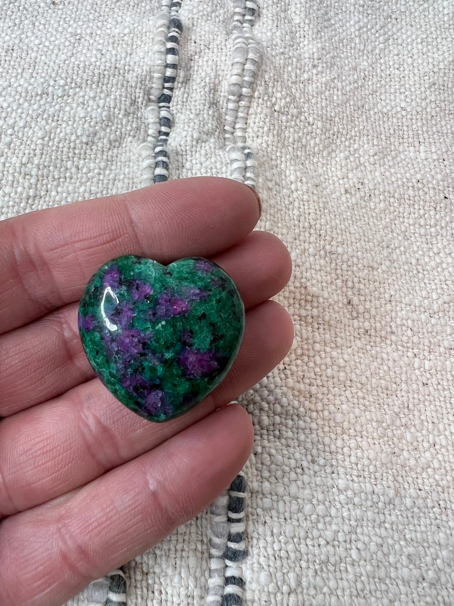 Ruby Zoisite Heart