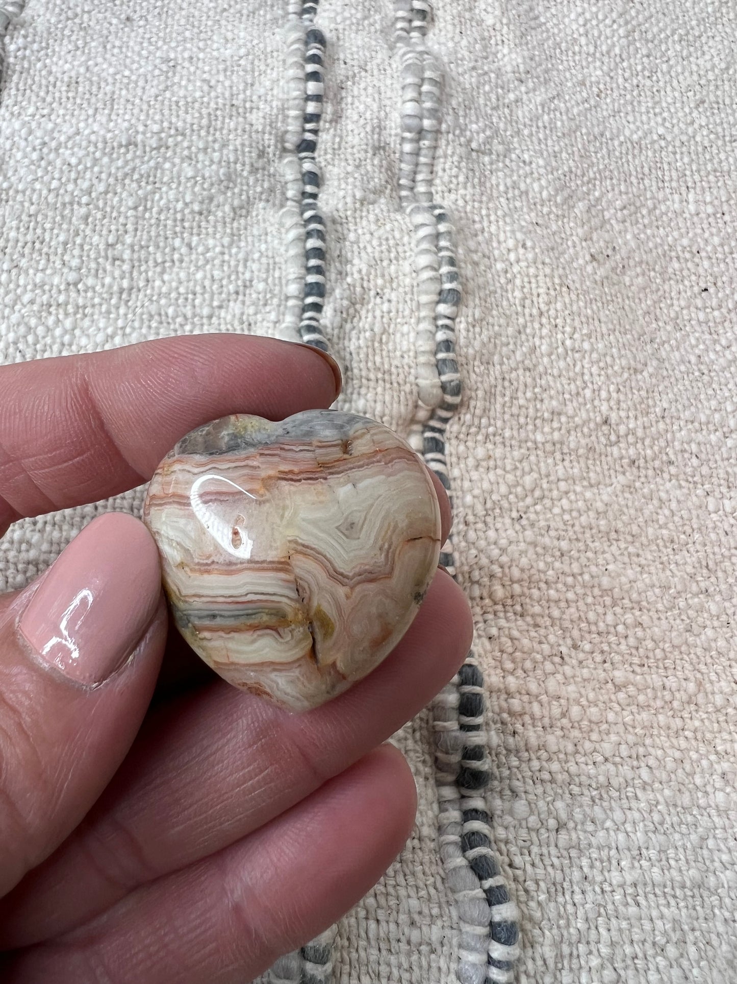Crazy Lace Agate Heart