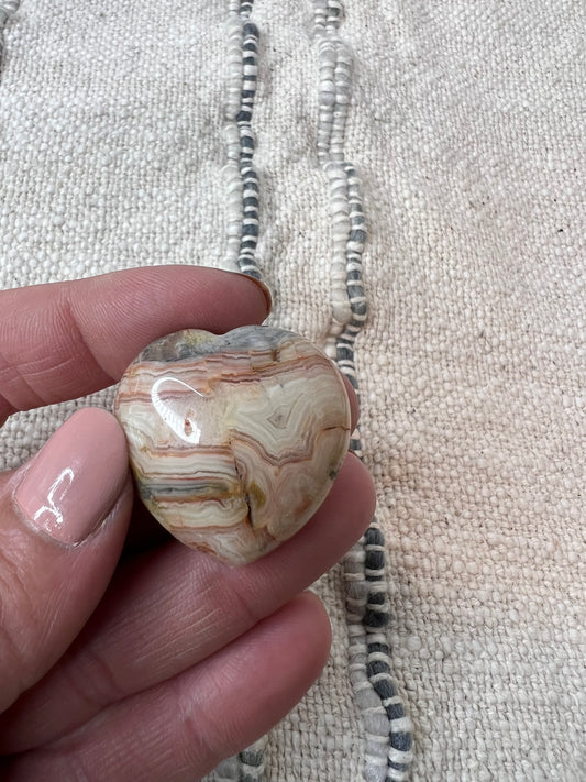 Crazy Lace Agate Heart
