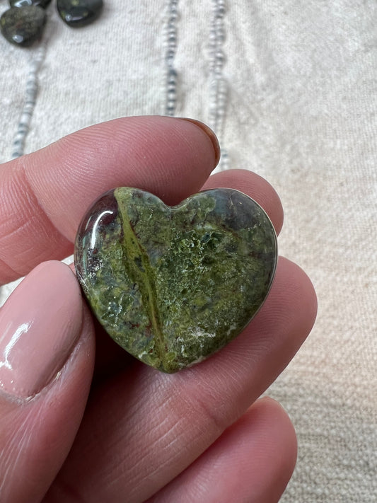 Dragons Blood Jasper Heart - Small