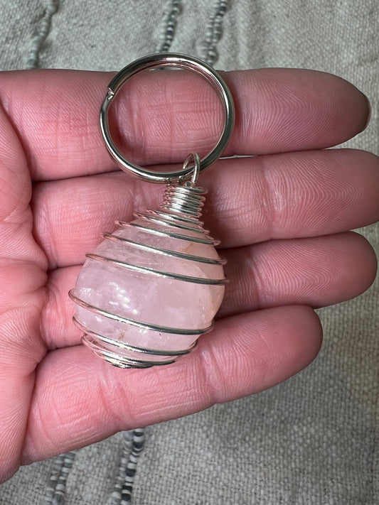 Rose Quartz Keyring