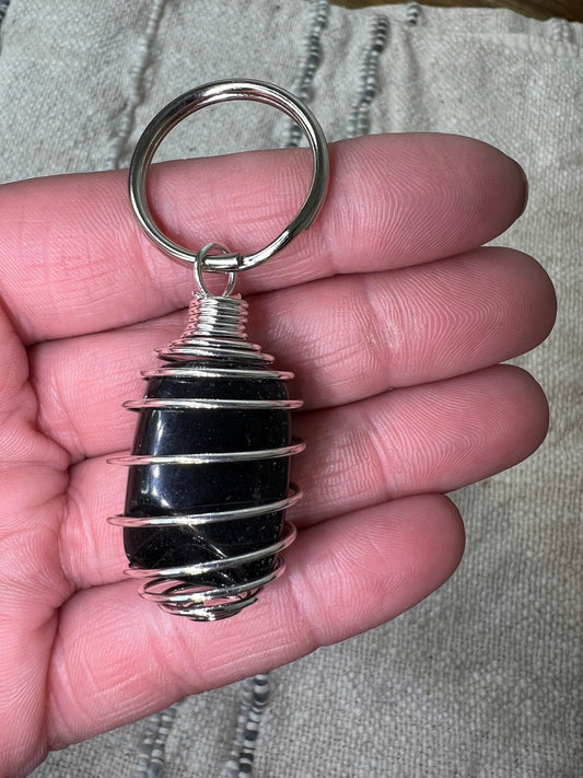 Black Tourmaline Keyring