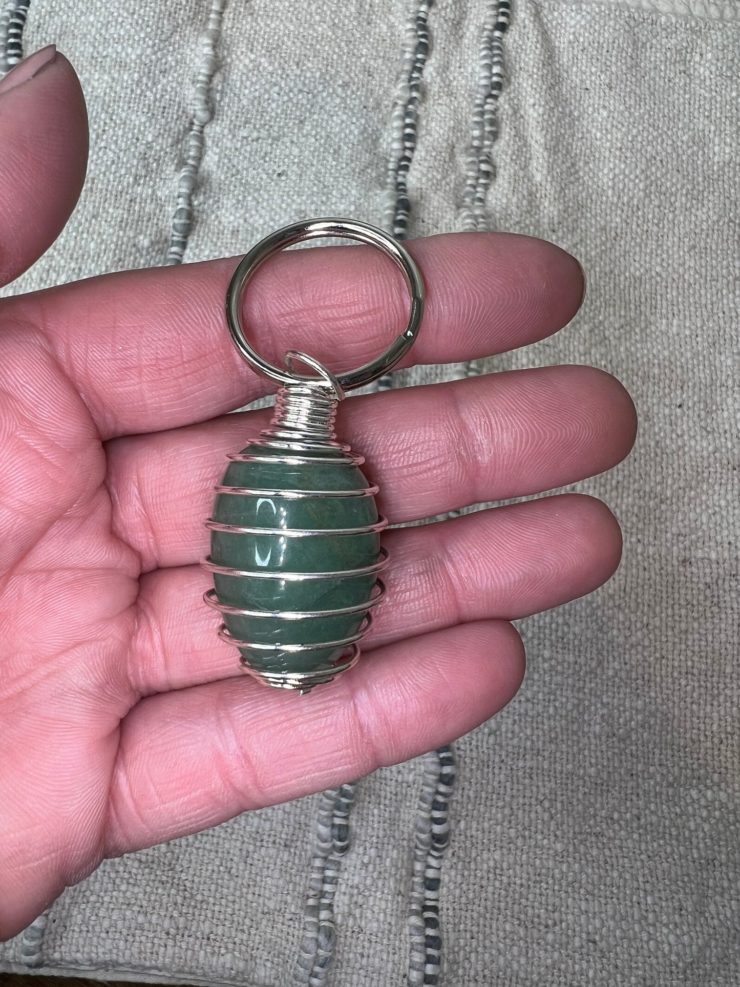 Green Aventurine Keyring