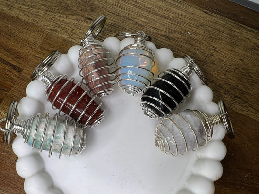 Ruby Fuchsite Keyring