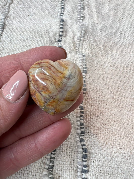 Crazy Lace Agate Heart