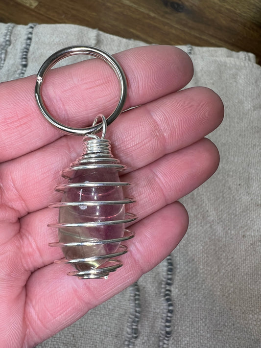 Rainbow Fluorite Keyring