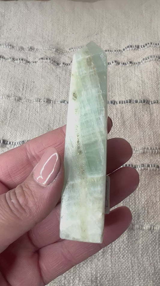 Pistachio Calcite Tower