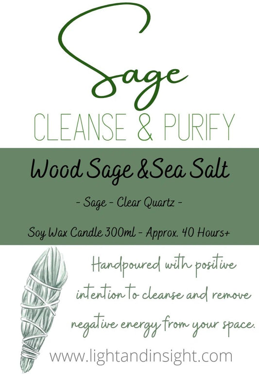 Sage - Crystal Candle