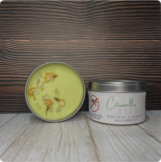 Sea Salt & Citronella Candle Tin