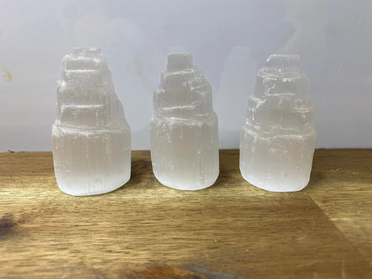 Selenite Mountain Tower - 6cm