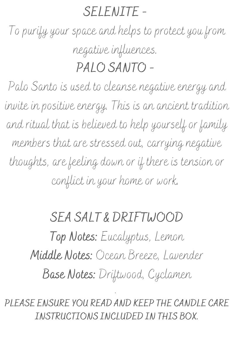 Palo Santo - Crystal Candle