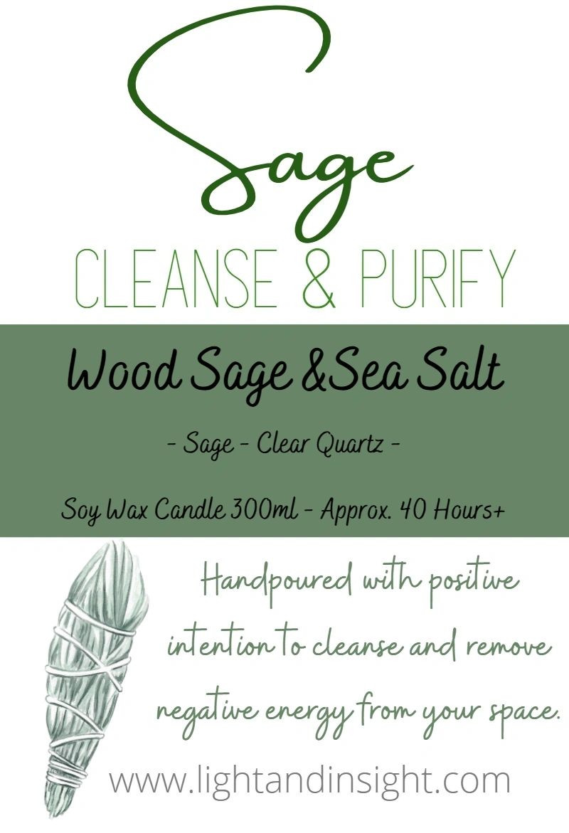 Sage - Crystal Candle