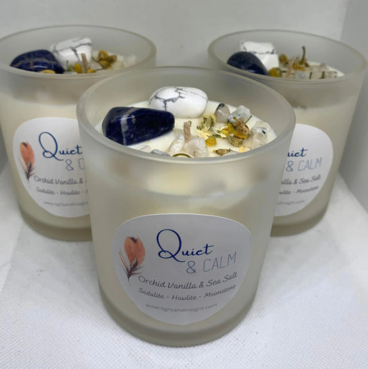 Quiet & Calm - Crystal Candle
