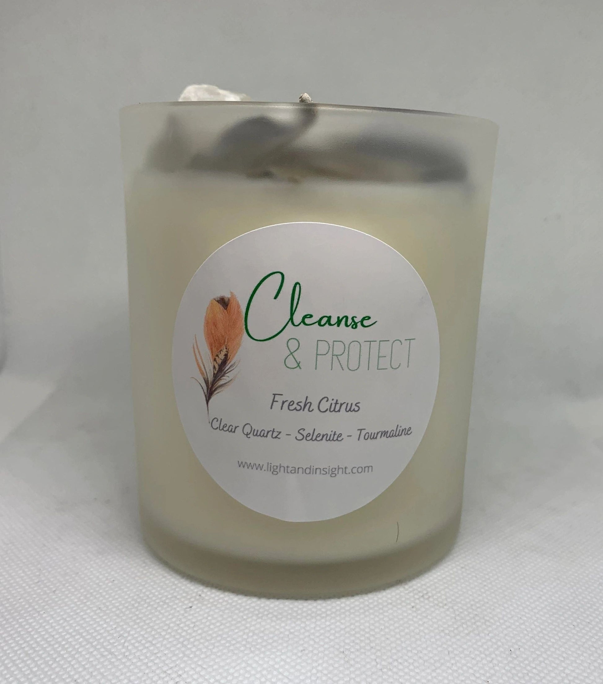 Cleanse & Protect - Crystal Candle