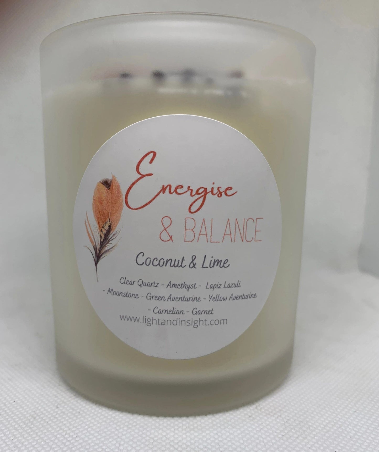 Energise & Balance (Chakra) - Crystal Candle