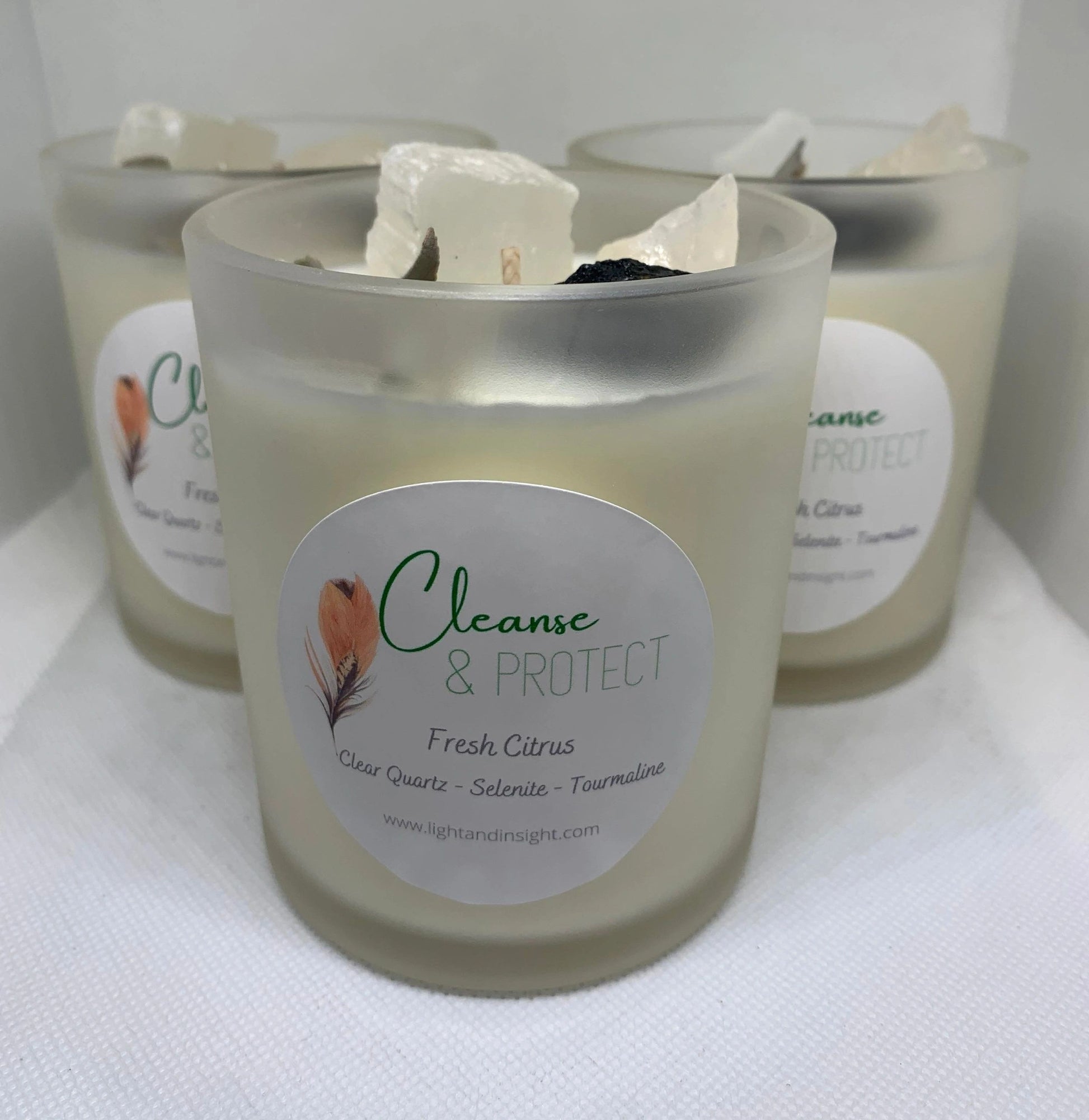 Cleanse & Protect - Crystal Candle