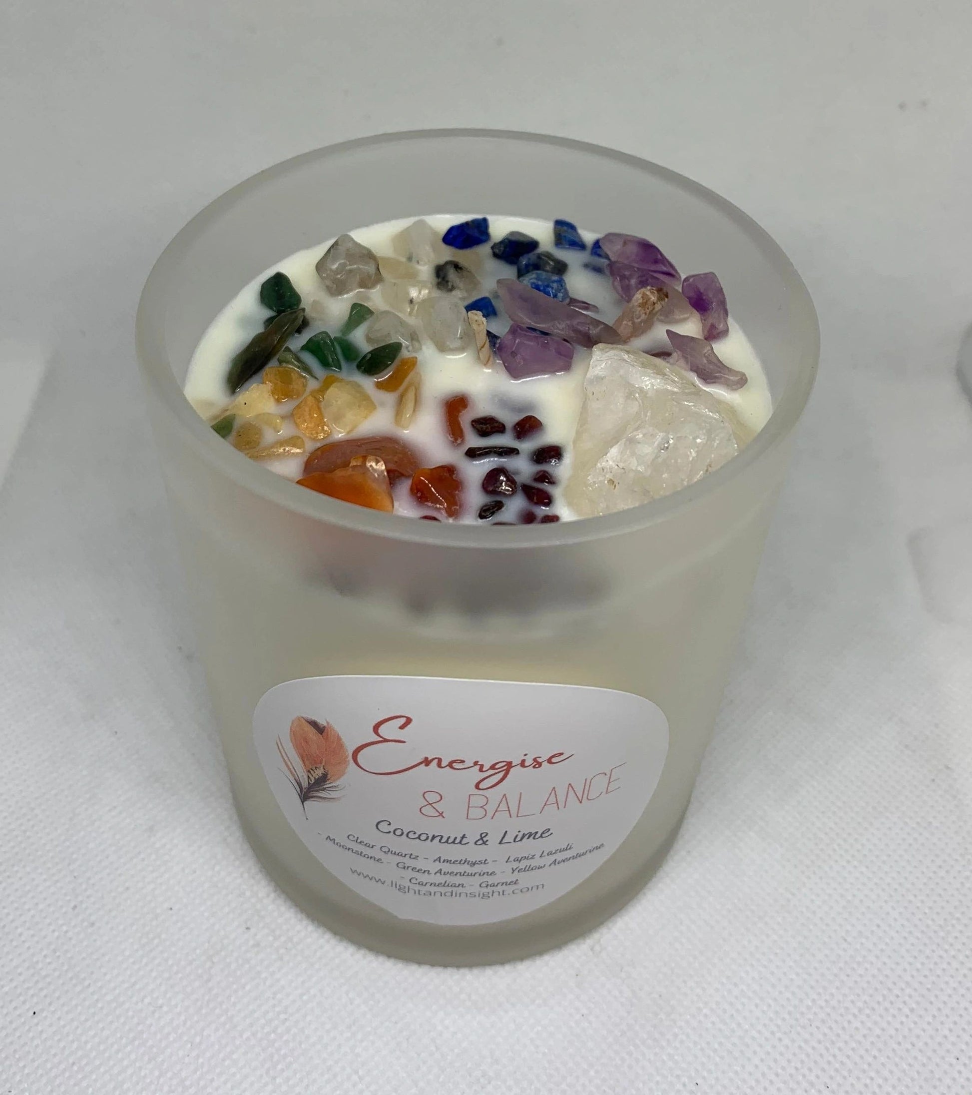 Energise & Balance (Chakra) - Crystal Candle