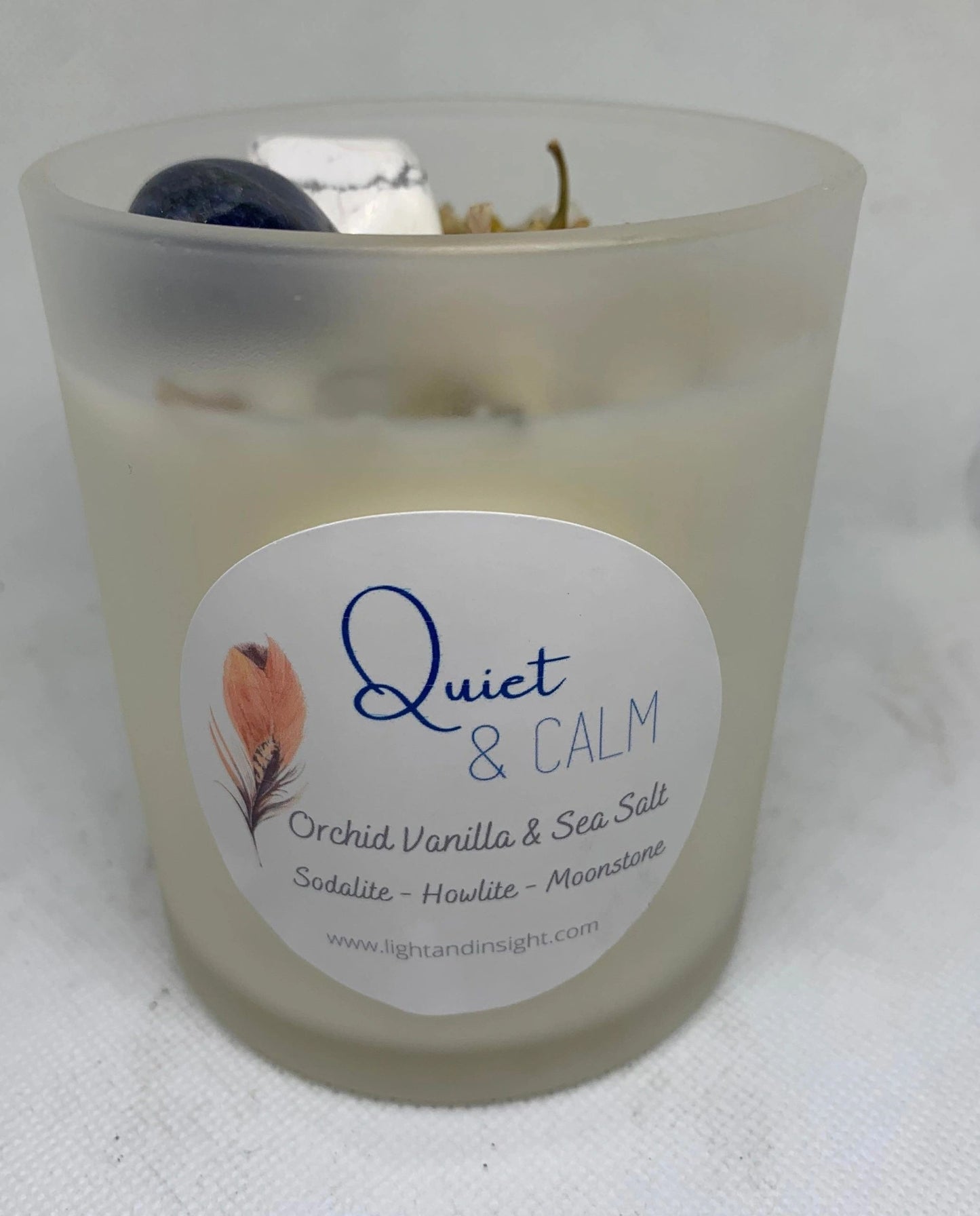 Quiet & Calm - Crystal Candle