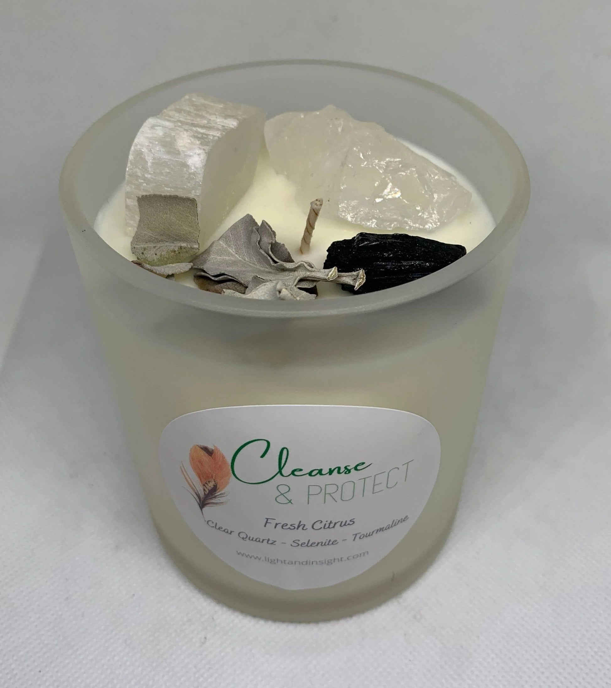 Cleanse & Protect - Crystal Candle