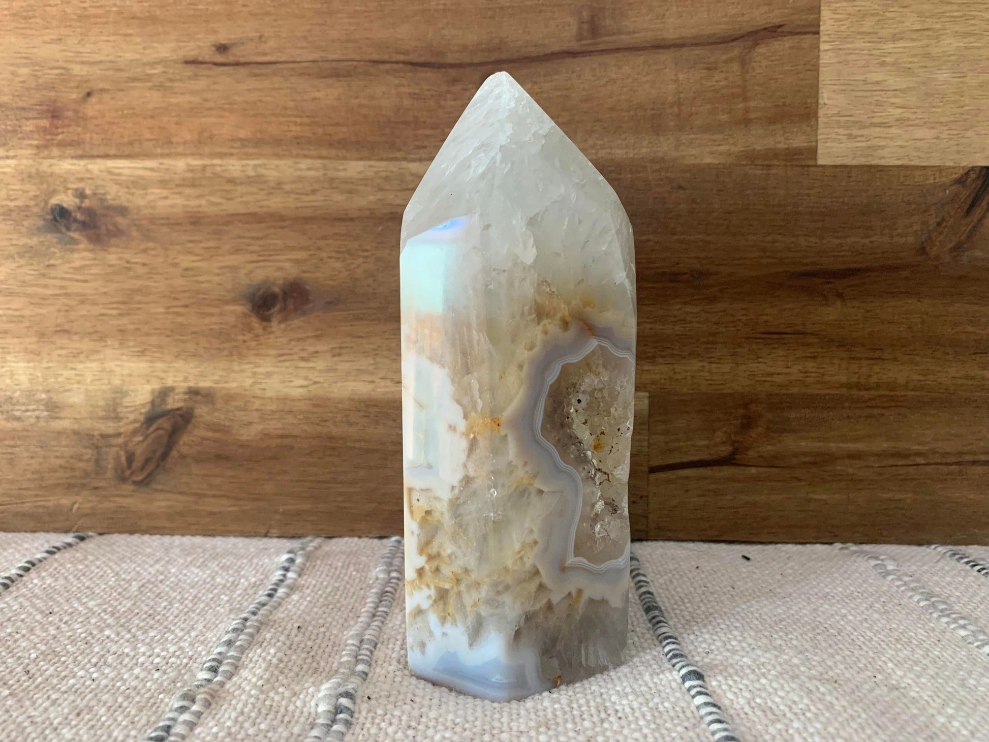 Golden Druzy Agate Tower