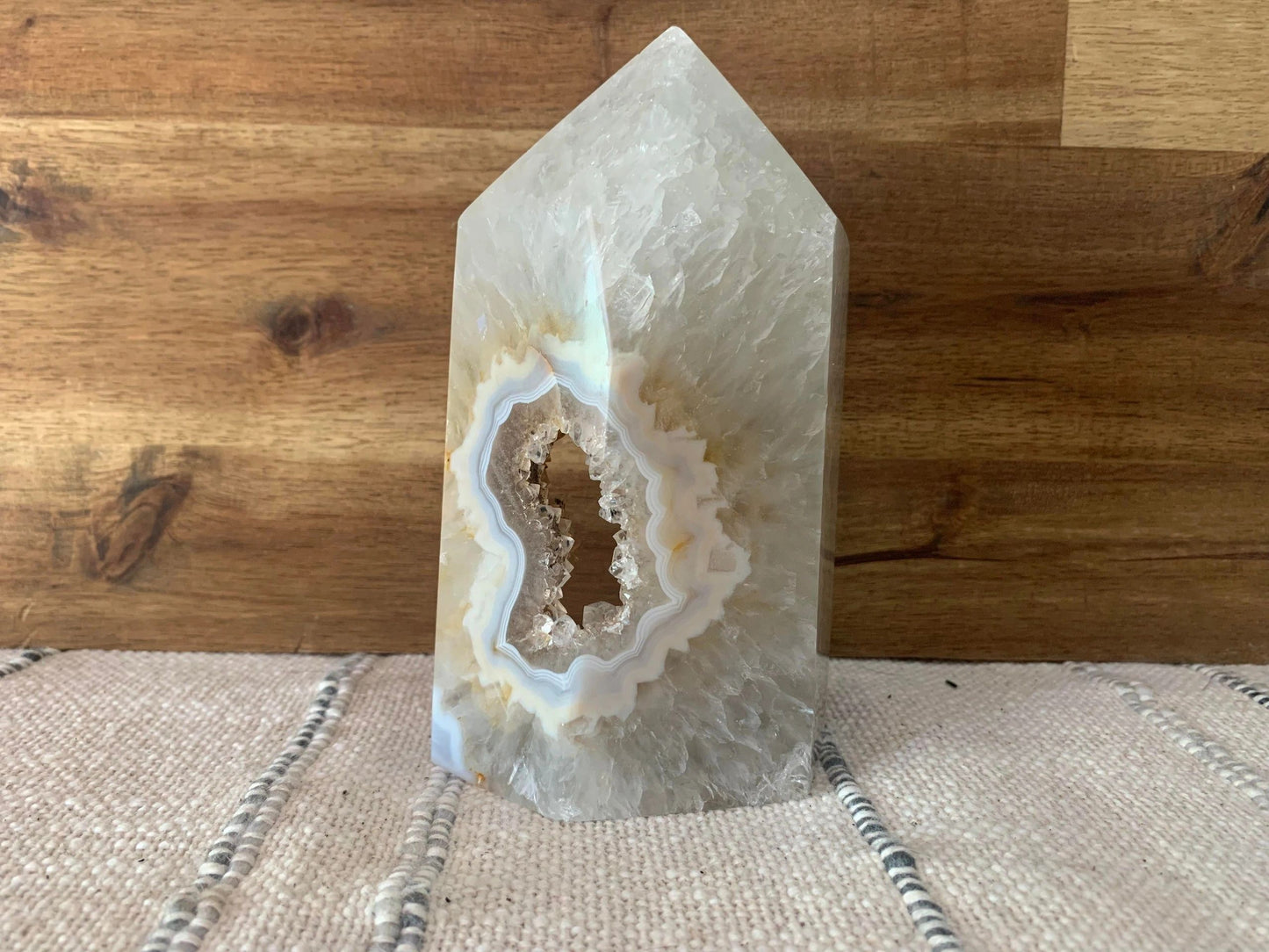 Golden Druzy Agate Tower