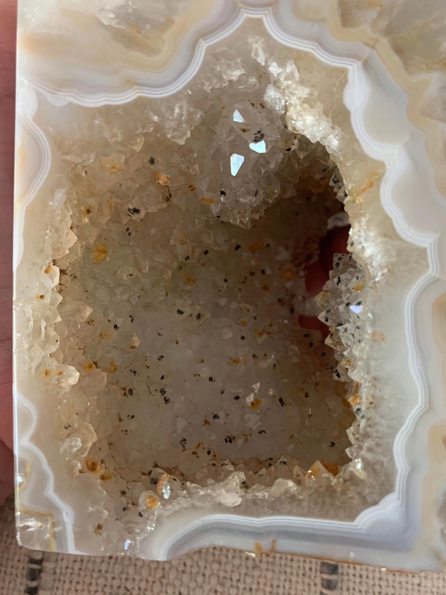 Golden Druzy Agate Tower