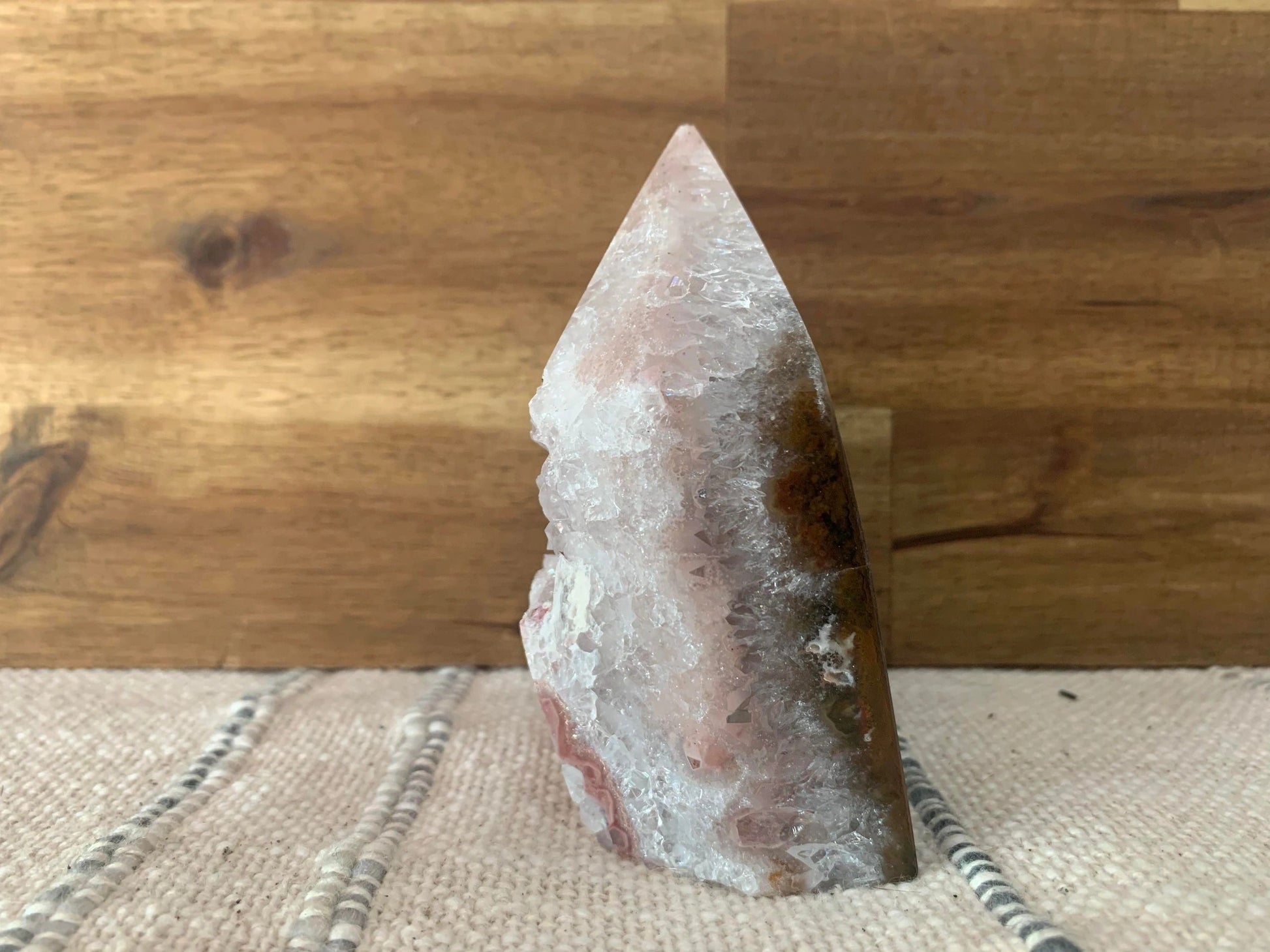 Pink Druzy Agate Tower