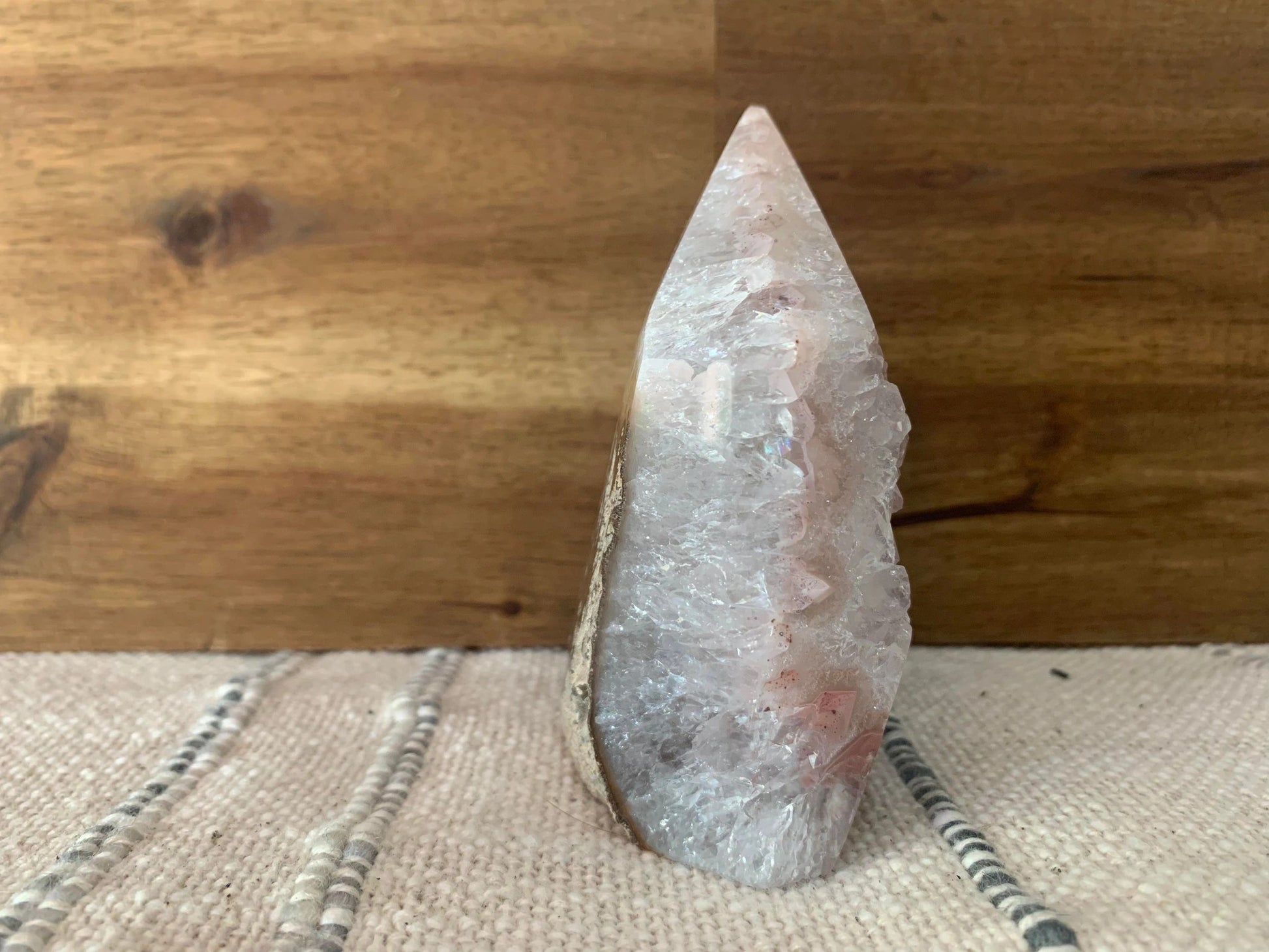 Pink Druzy Agate Tower