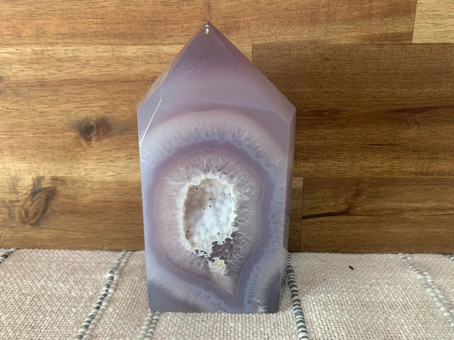 Purple Druzy Agate Tower