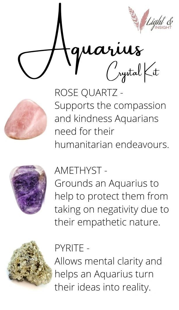 Aquarius Zodiac Crystal Kit