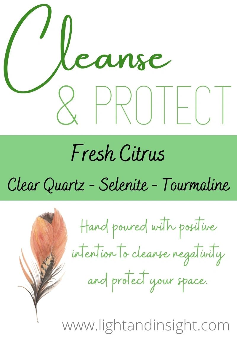 Cleanse & Protect - Crystal Candle