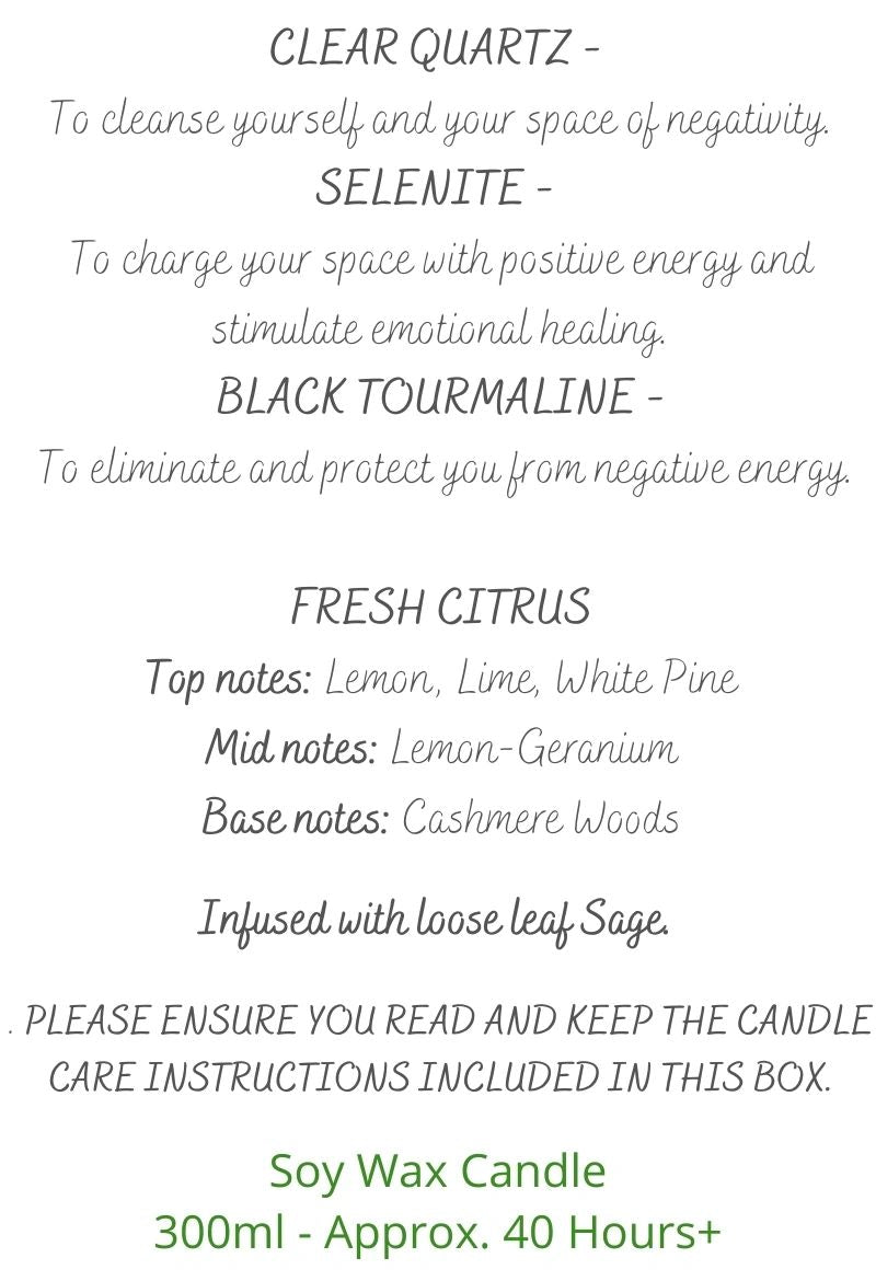 Cleanse & Protect - Crystal Candle