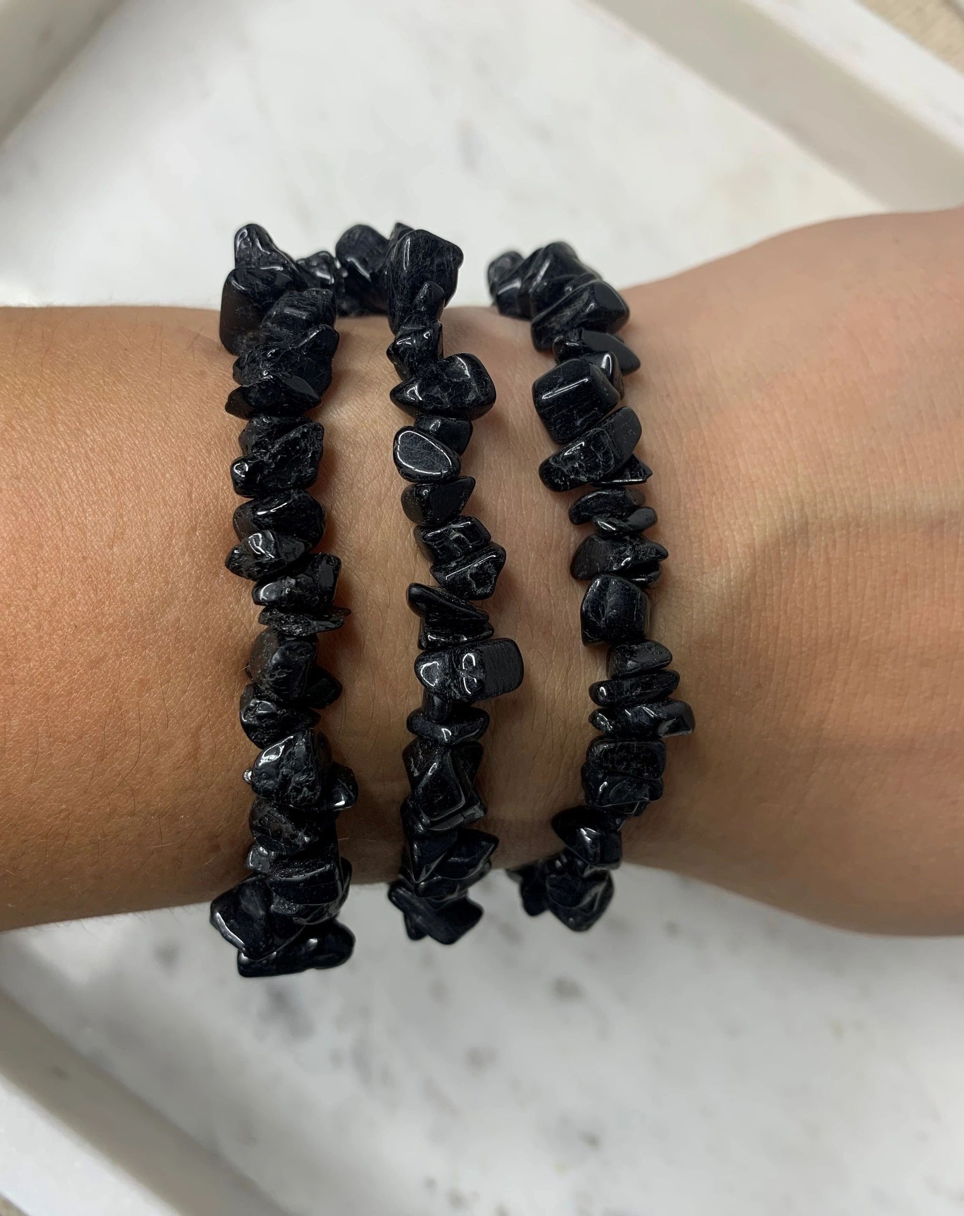 Black Tourmaline Chip Bracelet