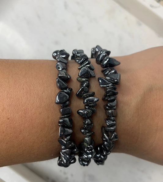 Hematite Chip Bracelet