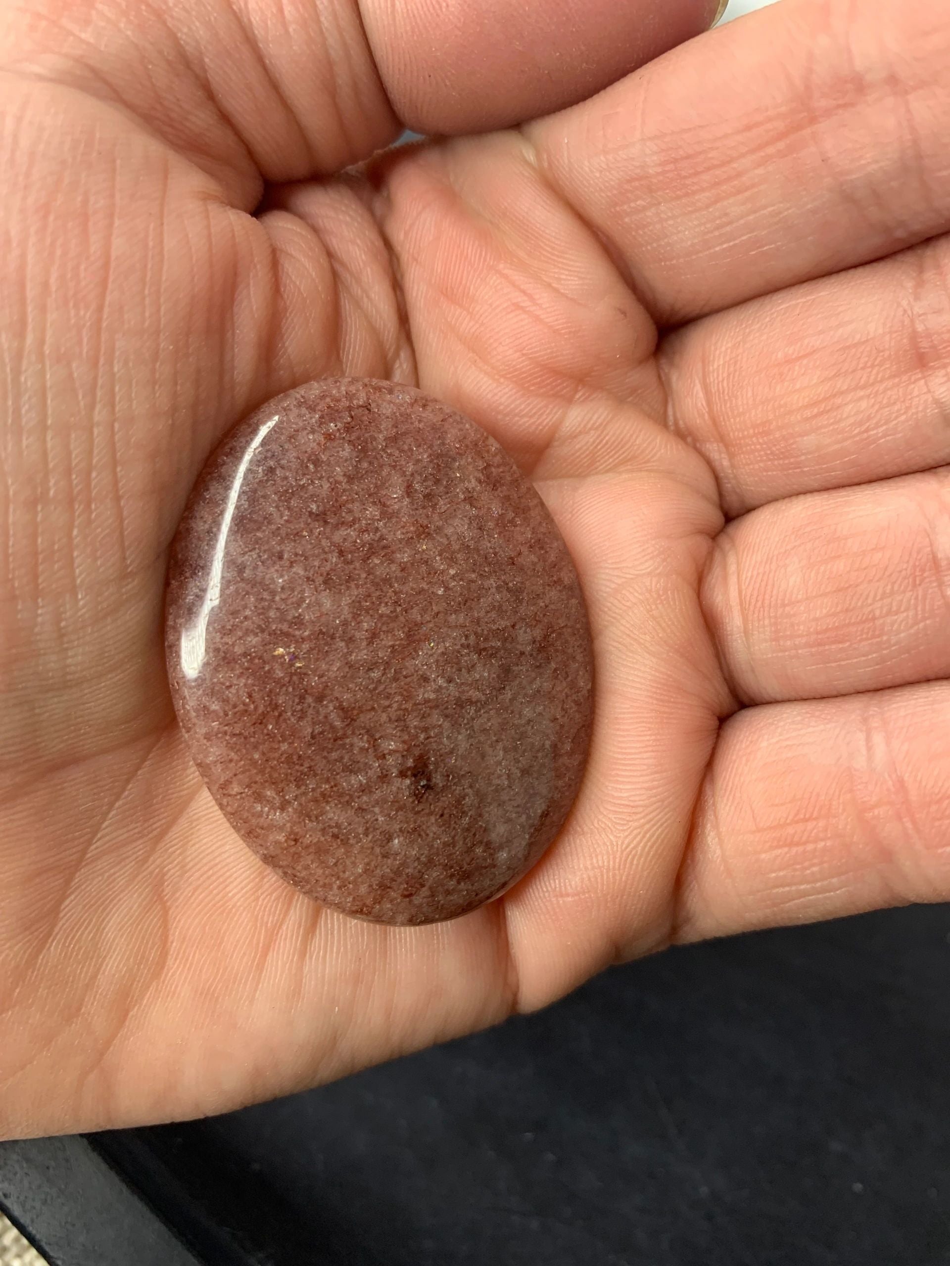 Strawberry Quartz Worry Stone