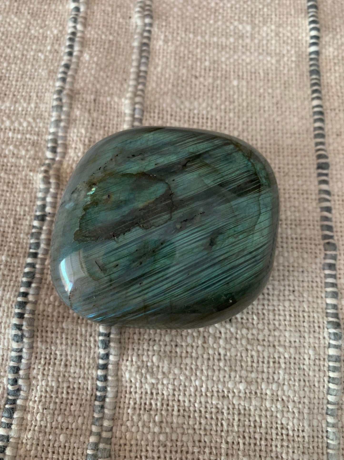 Labradorite 'Flashy' Palm Stone