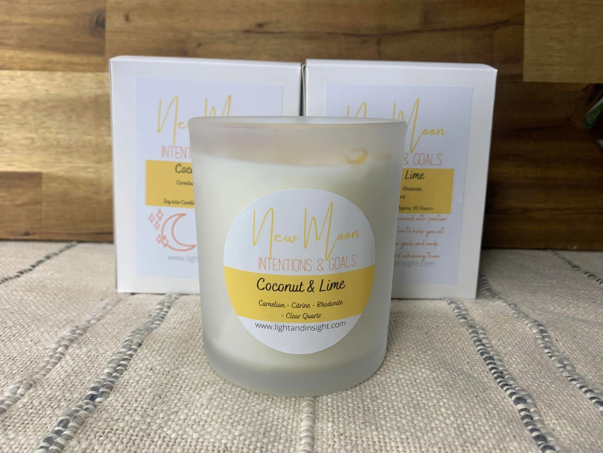 New Moon Support - Crytal Candle