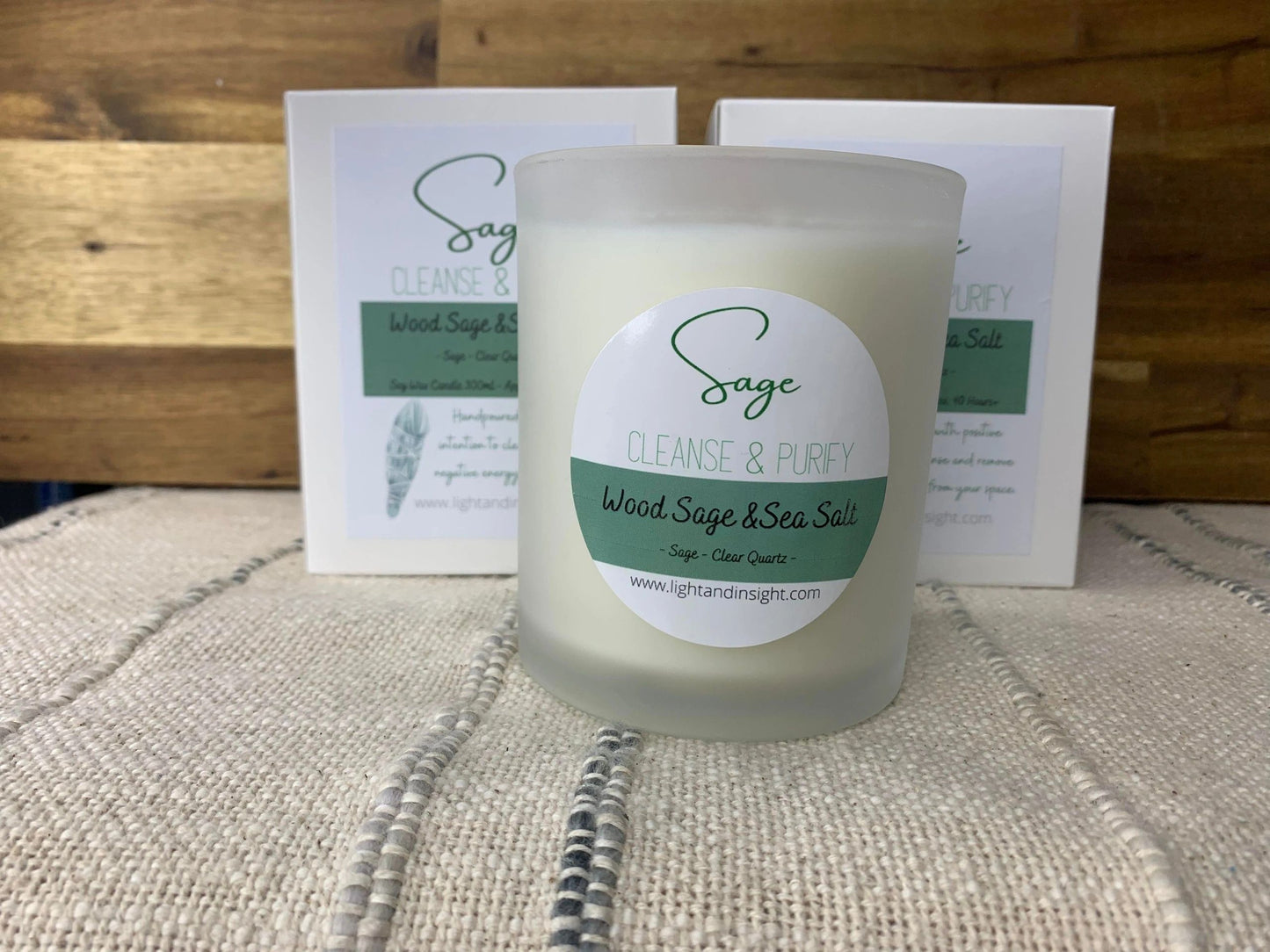 Sage - Crystal Candle